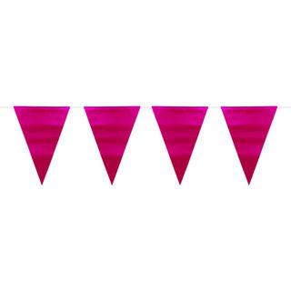 Vimpelguirlande Mat Magenta