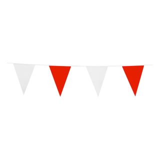 Vimpelguirlande Rød/Hvid