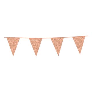 Vimpelguirlande Roséguld Glitter