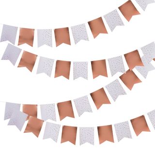 Flagguirlande Roséguld/Prikket