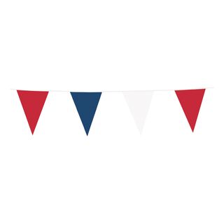 Vimpelguirlande Stor Rød/Hvid/Blå