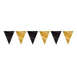 Vimpelguirlande Sort/Guld