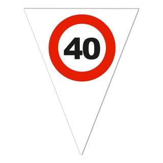 Vimpelguirlande Trafikskilt 40