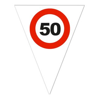 Vimpelguirlande Trafikskilt 50