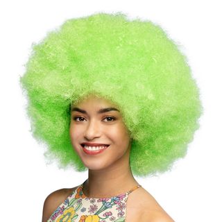 Fluffy Neongrøn Paryk