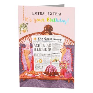 Fødselsdagskort Birthday Newspaper