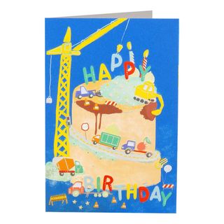 Fødselsdagskort Construction Cake