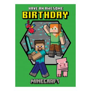 Fødselsdagskort Minecraft