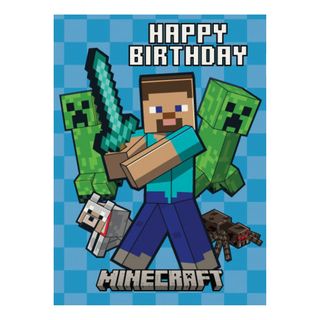 Fødselsdagskort Minecraft World