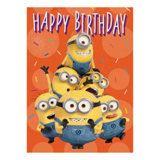 Minions-syntymäpäiväkortti