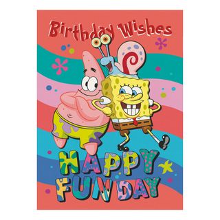 Fødselsdagskort SvampeBob Firkant