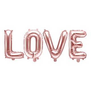 Folieballon Love Roséguld