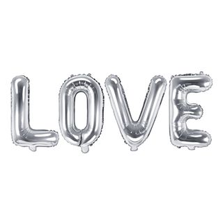 Foil Balloon Love Sølv