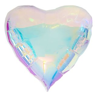 Folieballon Hjerte Iridescent Stor