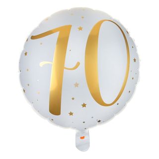 Folieballon 70 Hvid/Guld