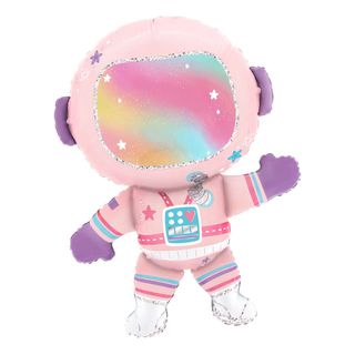 Folieballon Astronaut Lyserød