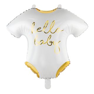 Folieballon Baby Sparkedragt Hvid/Guld