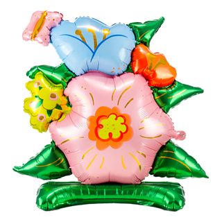 Folieballon Blomster med Base