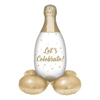 Folieballon Champagneflaske med Base