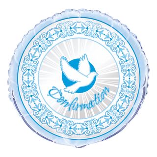 Folieballon Konfirmation Blå