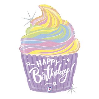 Folieballon Cupcake Happy Birthday