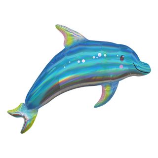 Folieballon Delfin Holografisk Shape