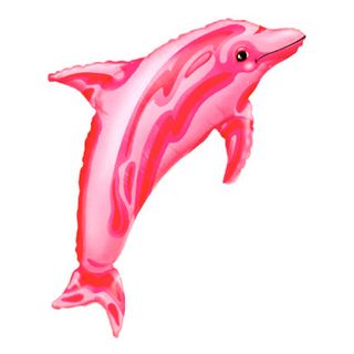 Folieballon Delfin Lyserød