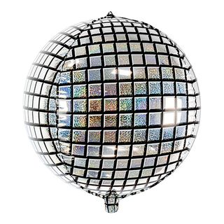 Folieballon Discokugle Sølv Holografisk