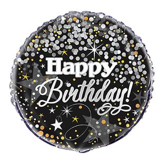 Folieballon Glitter Happy Birthday