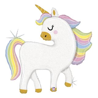 Folieballon Glitrende Unicorn