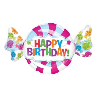 Folieballon Slik Happy Birthday