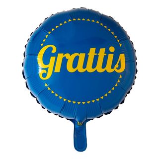 Folioilmapallo Grattis Sininen/Keltainen