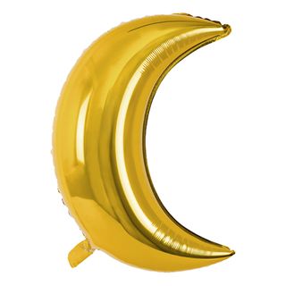 Folieballon Halvmåne Guld