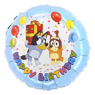 Folieballon Happy Birthday Bluey