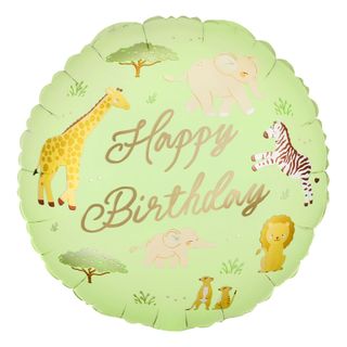 Folieballon Happy Birthday Safari Party