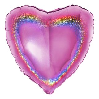 Folieballon Hjerte Glitter Pink