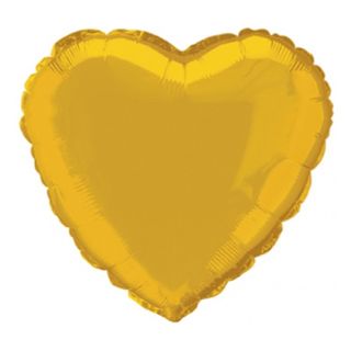 Folieballon Hjerte Guld