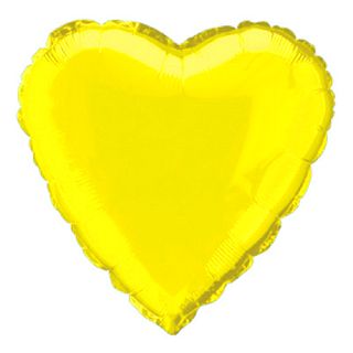 Folieballon Hjerte Gult