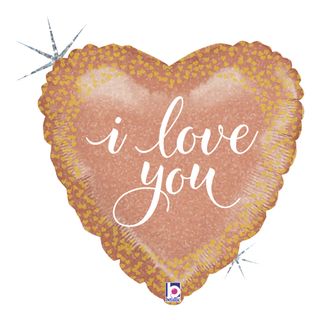 Folioilmapallo I Love You Ruusukulta