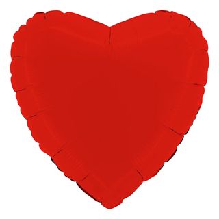 Folieballon Hjerte Mat Rød