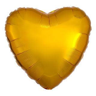 Folieballon Hjerte Metallic Guld