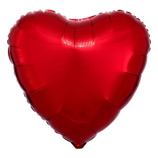 Folieballon Hjerte Metallic Rød