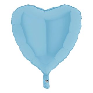 Folieballon Hjerte Pastelblå