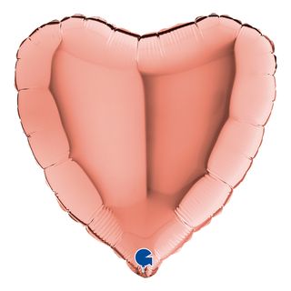 Folieballon Hjerte Roséguld
