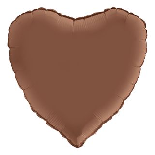 Folieballon Hjerte Satin Chocolate