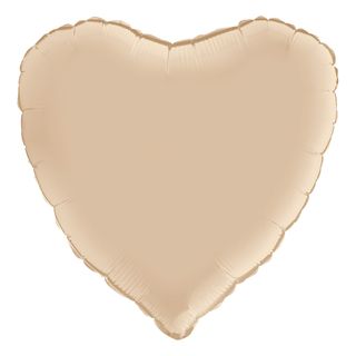 Folieballon Hjerte Satin Cream
