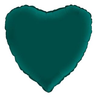 Folieballon Hjerte Satin Emerald Green