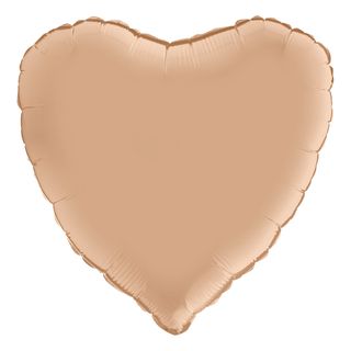 Folieballon Hjerte Satin Nude