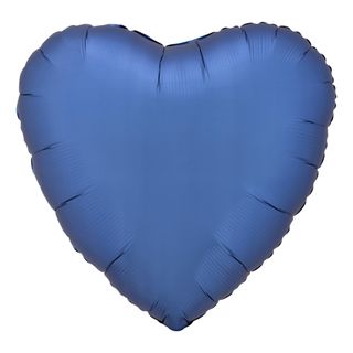 Folieballon Hjerte Silke Blå