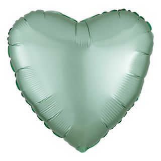 Folieballon Hjerte Silke Mintgrøn
